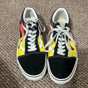 Vans old skool flames sneakers size 9.5 women’s